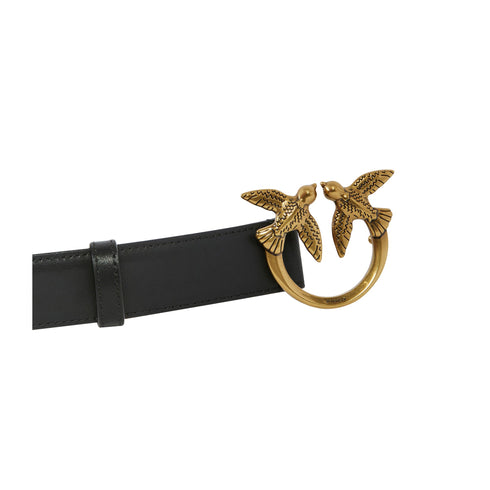 Pinko Cintura Cintura Donna Love Berry H3 Nero oro P25 - PINKO 100125A0F1 - Z99Q - XS - Francavilla Moda